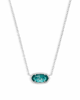 Elisa Silver Pendant Necklace in London Blue Glass-Kendra Scott