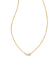 Juliette Gold Pendant Necklace in Gold White Crystal
