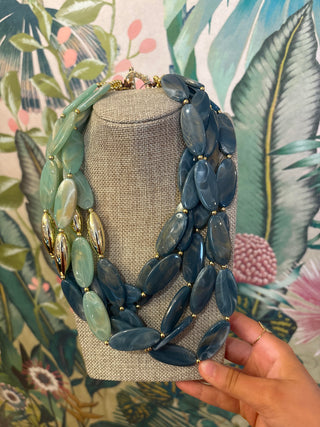 Coastal Layered Bead Necklace
