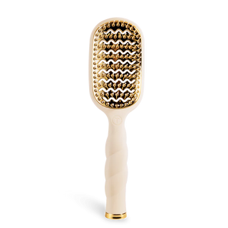 Gold and Tan Teleties Vented Hair Brush
